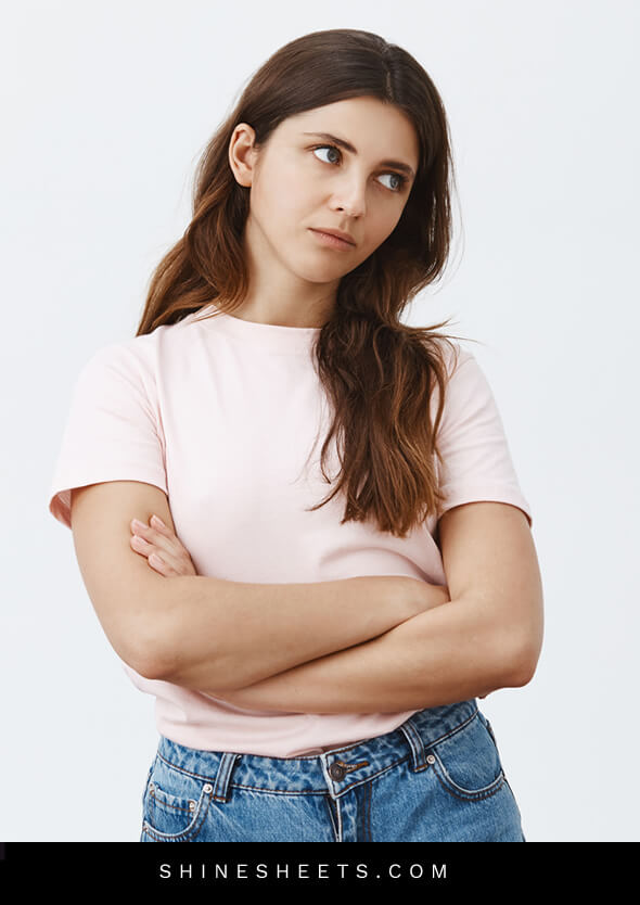 young annoyed woman