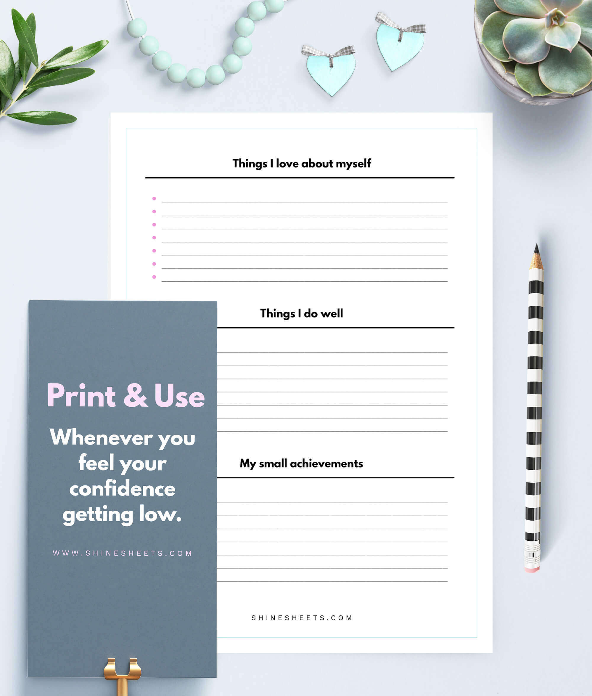 free printable confidence journal
