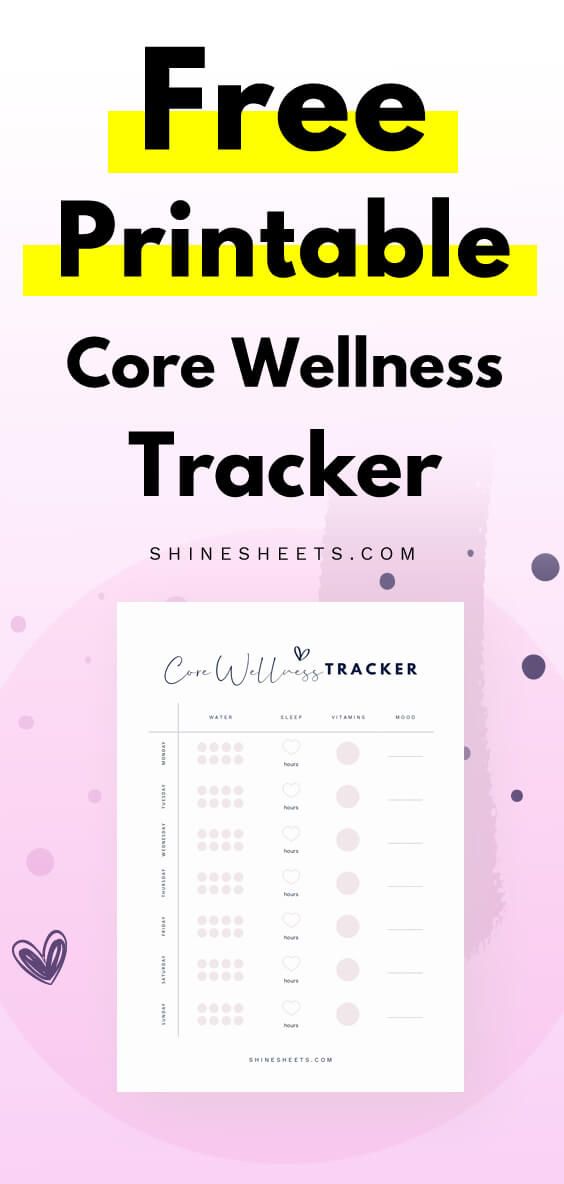 free printable wellness tracker