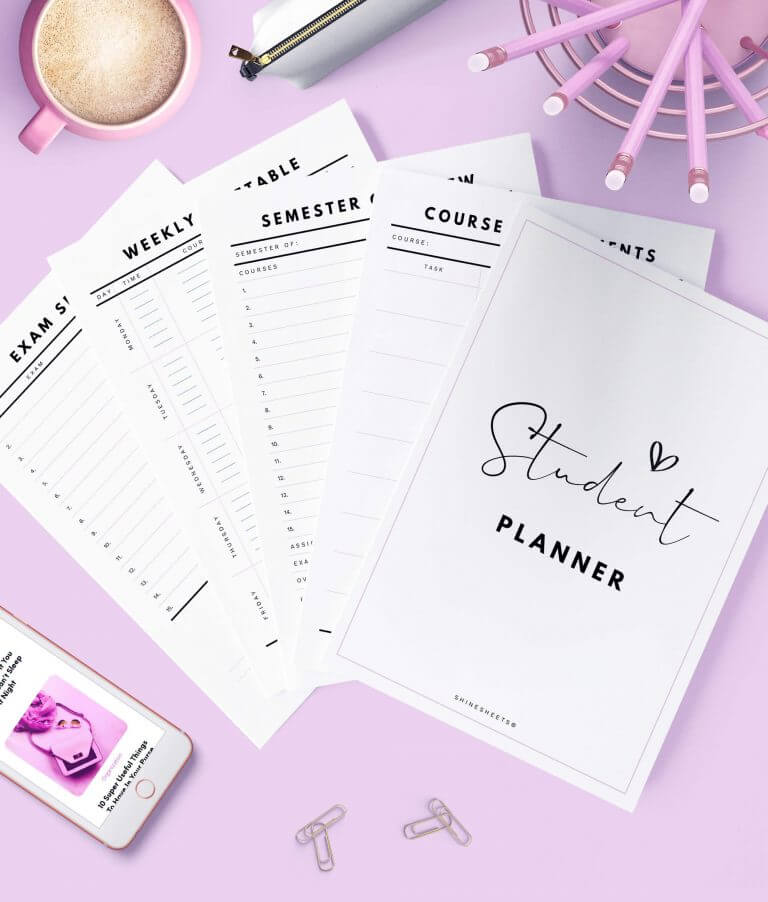 Free Student Planner Printable by shinesheets