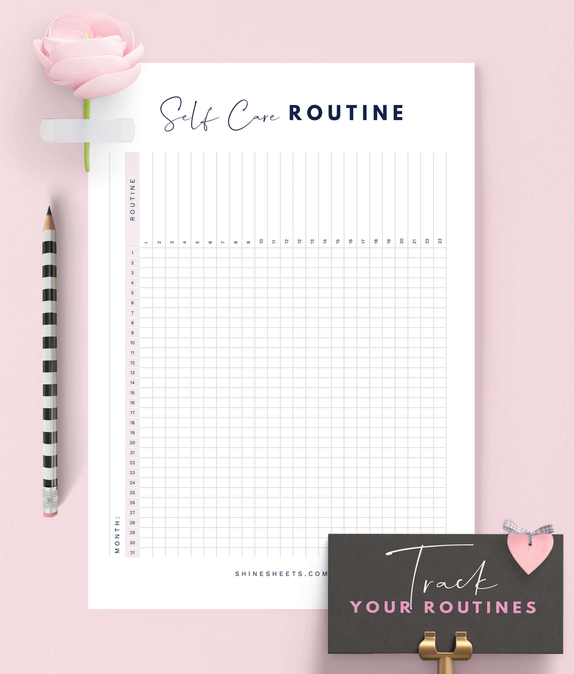 self care routine printable