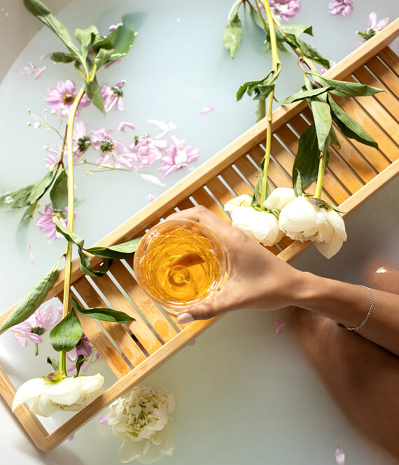 having a spa day at home