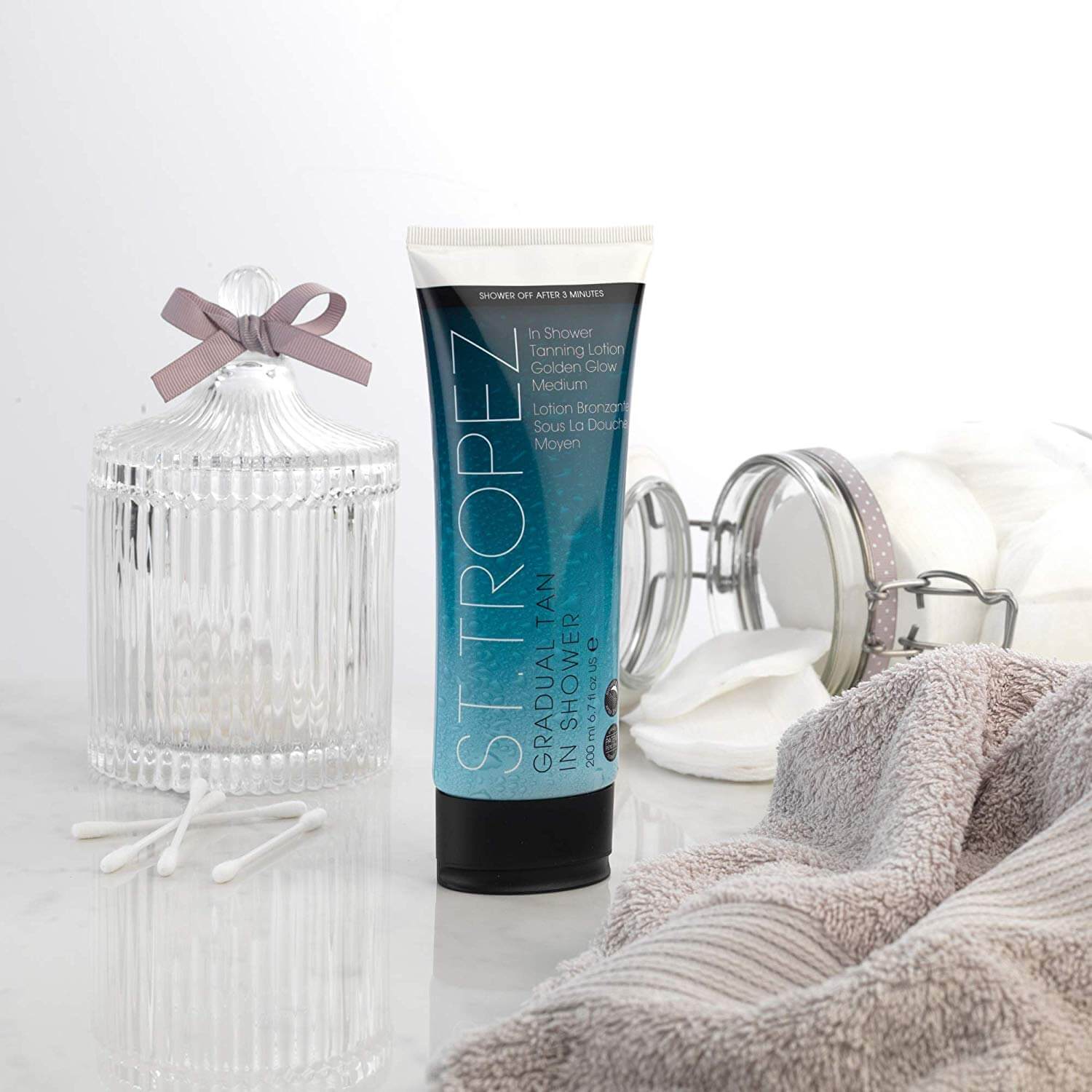 st tropez gradual tan in-shower lotion bottle