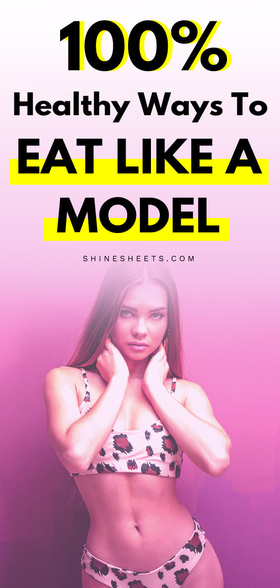 A girl shows the body you can achieve if you eat like a model.