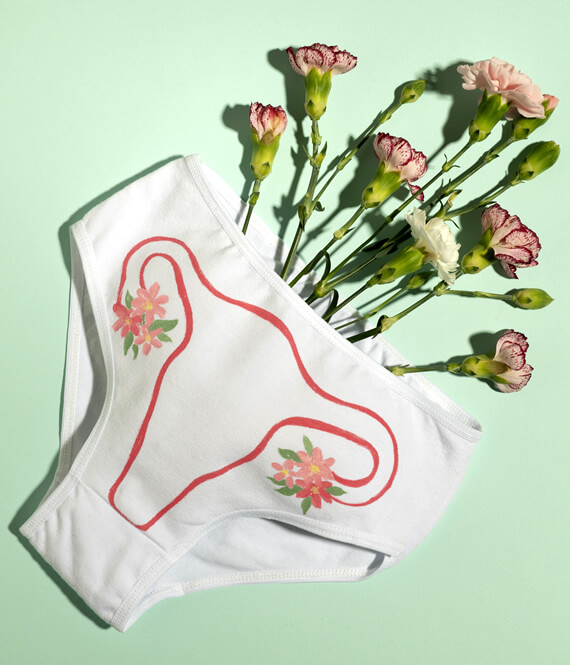 woman reproductive system art photo for how to reduce pms symptoms naturally