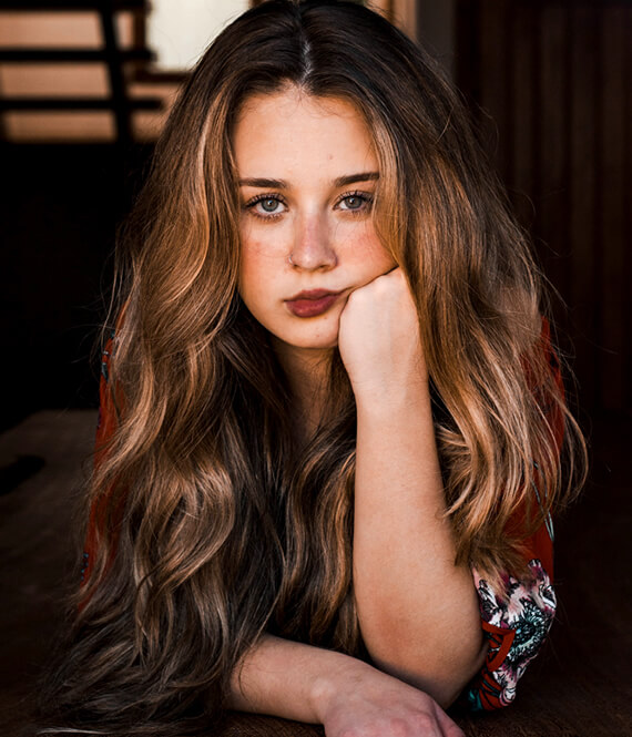 woman with beautiful healthy long hair
