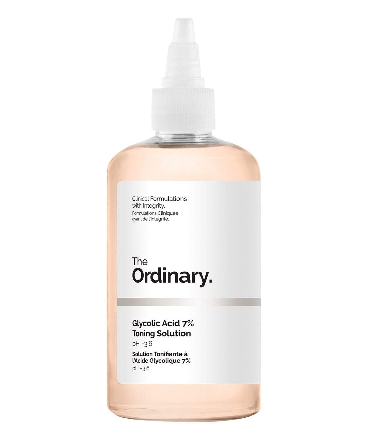 the ordinary clycolic acid toner as a recommended product to achieve good skin