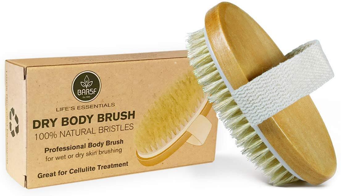 dry body brush for a spa day at home