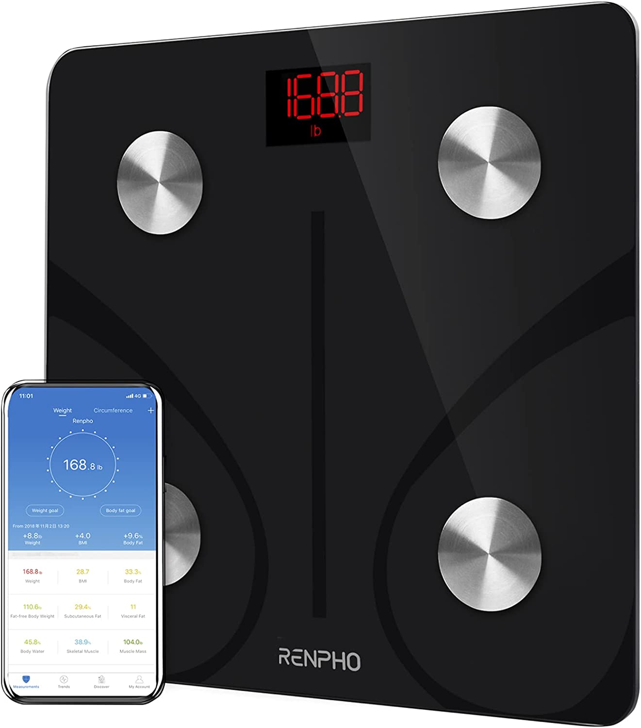 how to reduce body fat percentage - analyze body composition with RENPHO Body Fat Scale Smart BMI Scale