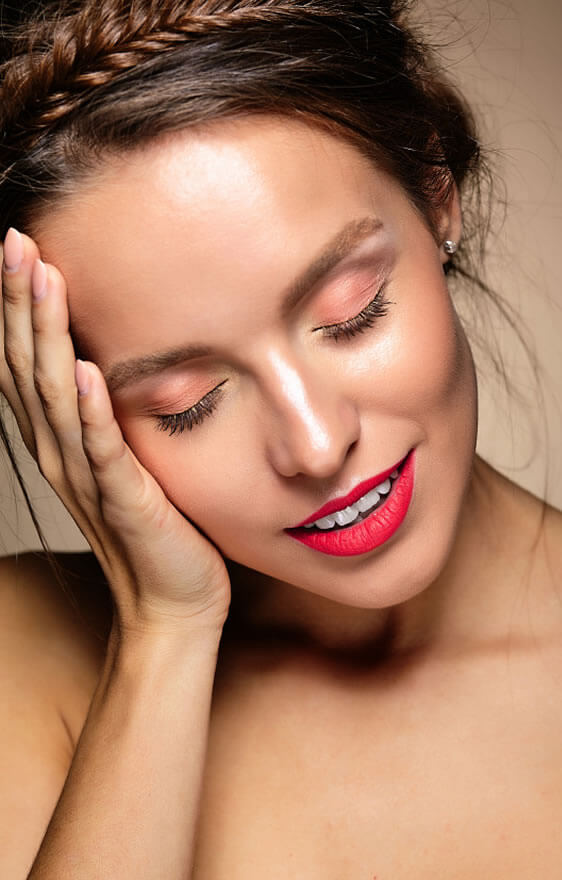 pretty woman with healthy, good skin