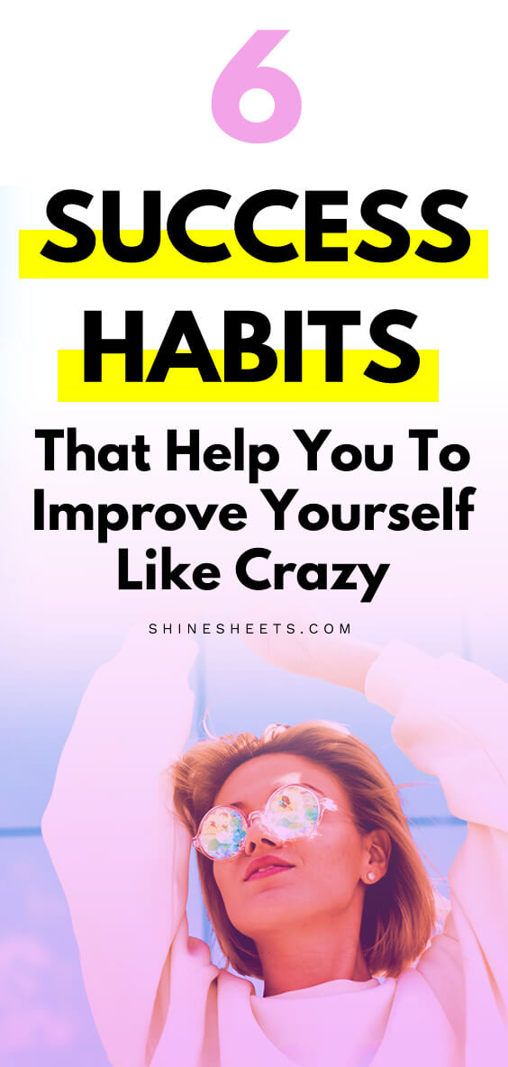 Successful woman with glasses shows a life after adopting her success habits