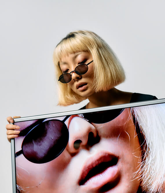 woman building new personality art photography