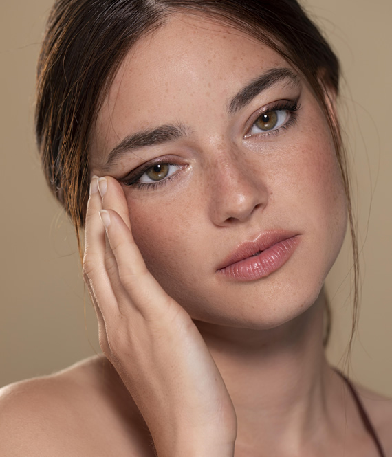 woman with young pretty skin