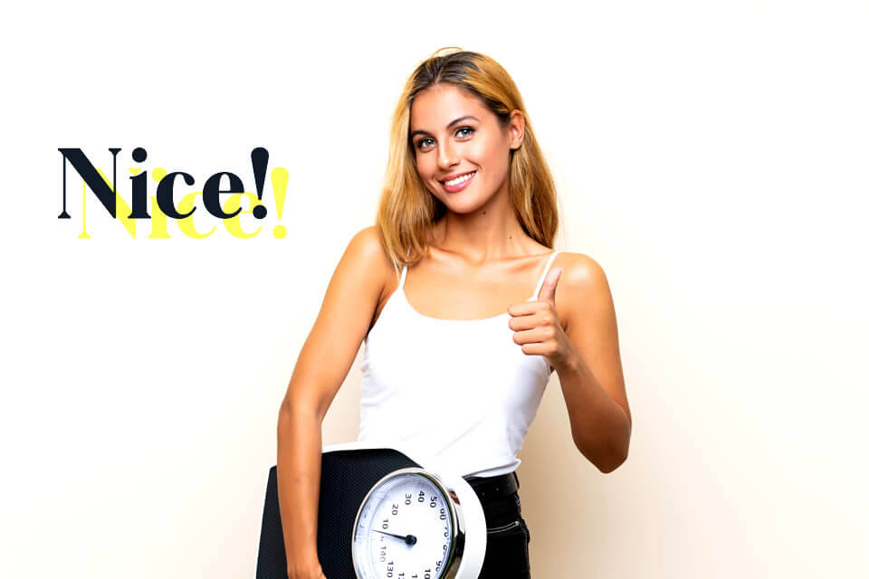 Healthy girl shows off great results of intermittent fasting