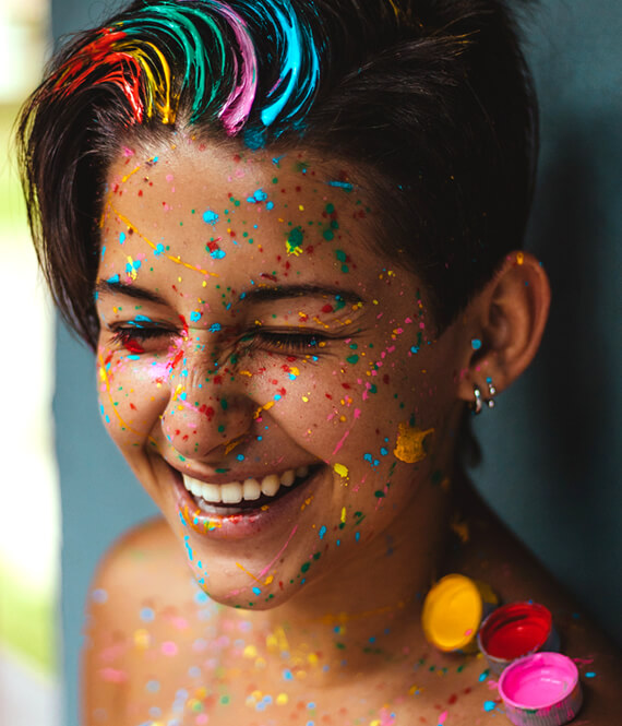 body painting as an idea on how to have fun in life