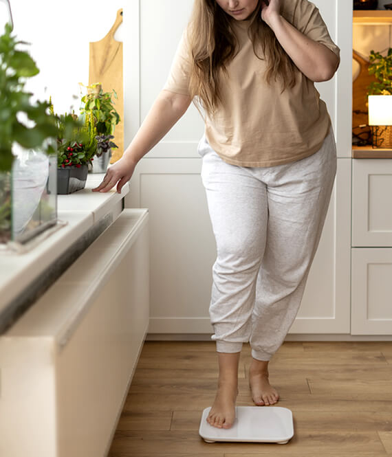 person with eating disorder not losing weght on diet