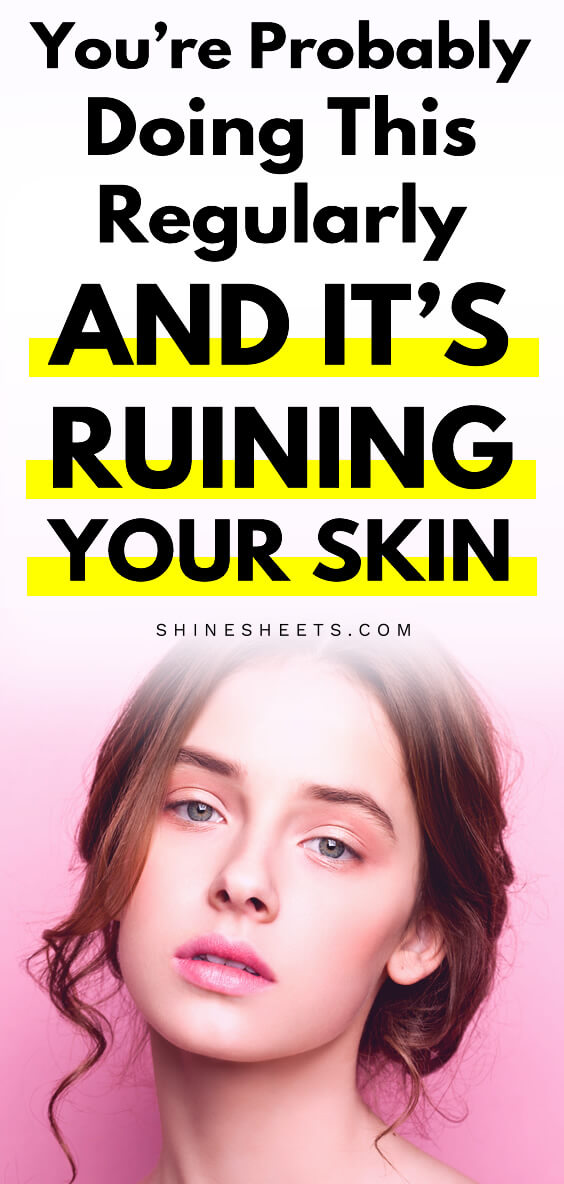 A girl showing huge improvements in bad skin