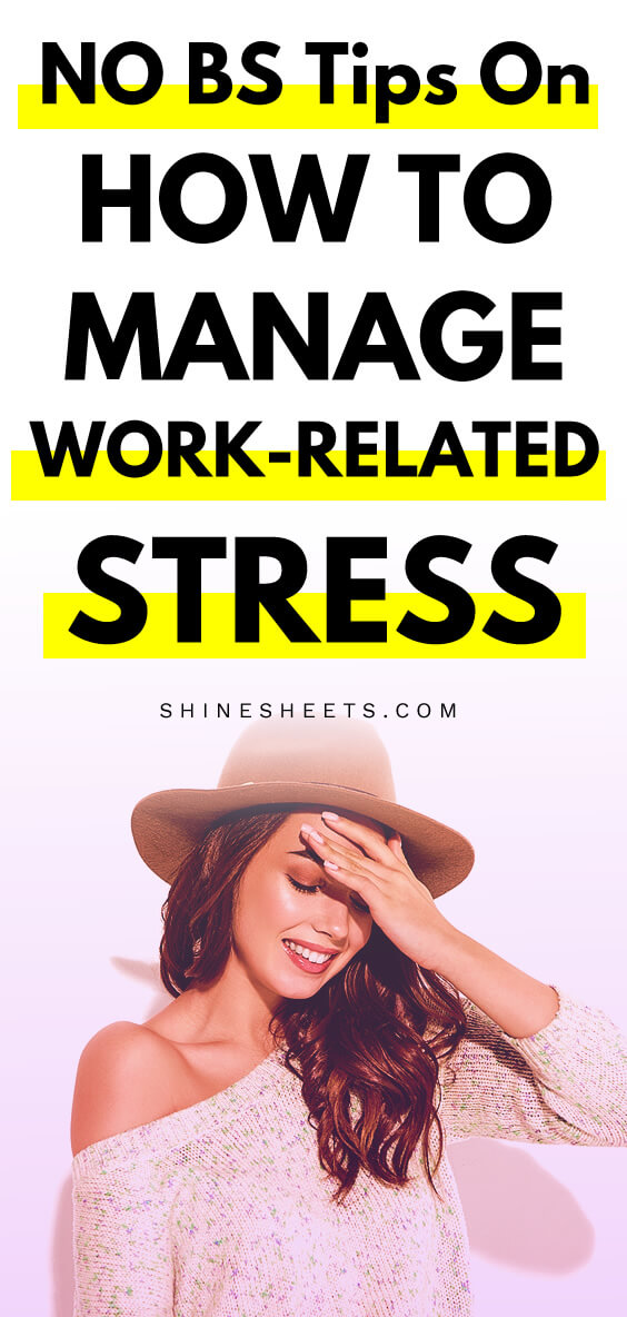 Stressed beautiful girl is smiling despite her work-related stress