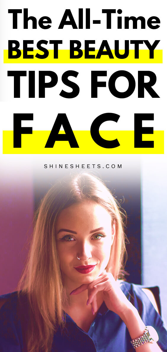 Pretty woman showing off her beautiful face features