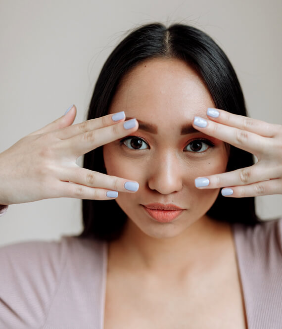 asian woman with beautiful hooded eyes