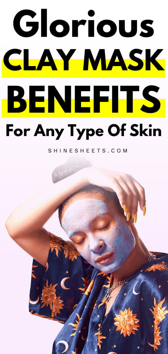 pretty black woman with a clay mask on her face