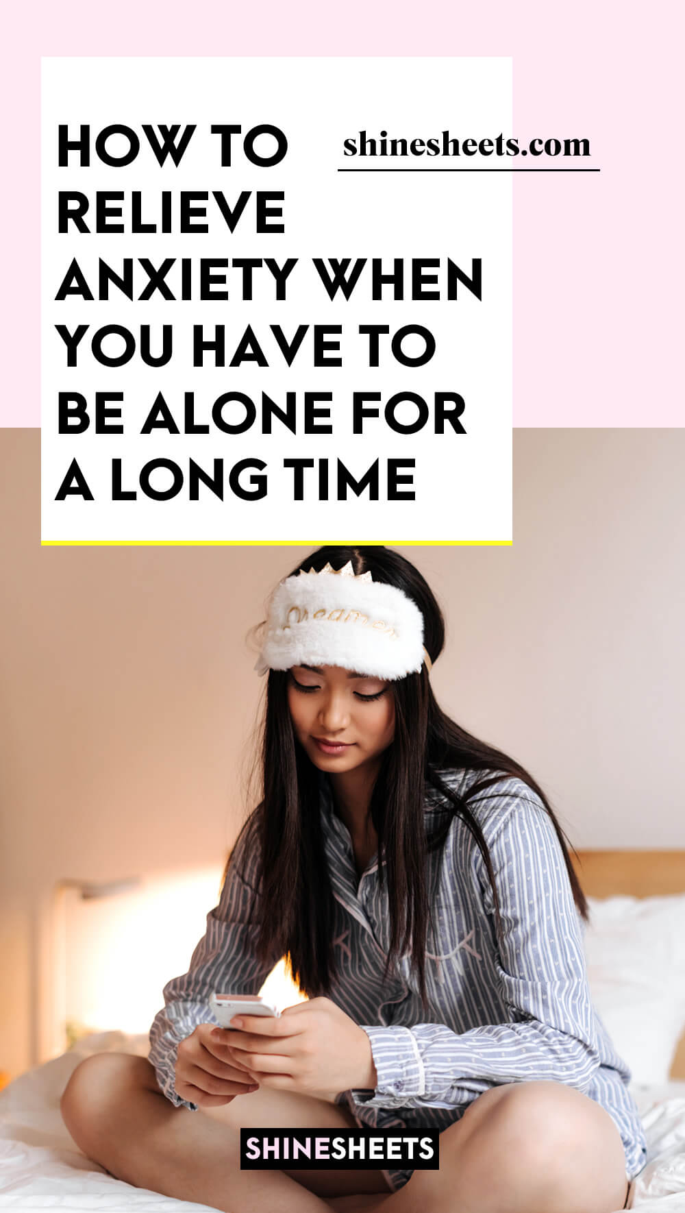 woman spending time alone in her room