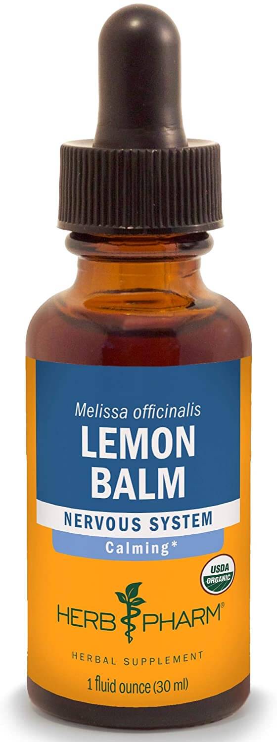 lemon balm herbs for anxiety in a form of drops