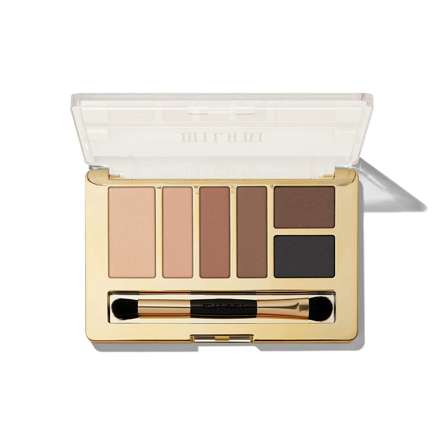 Brown palette of natural eyeshadow colors
