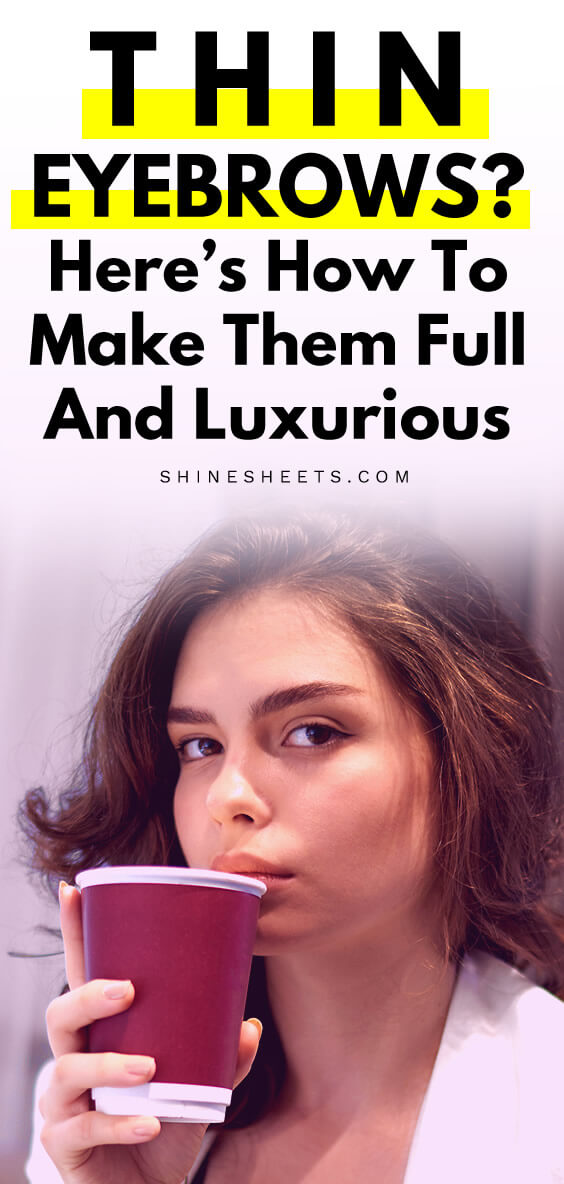Woman with full eyebrows 