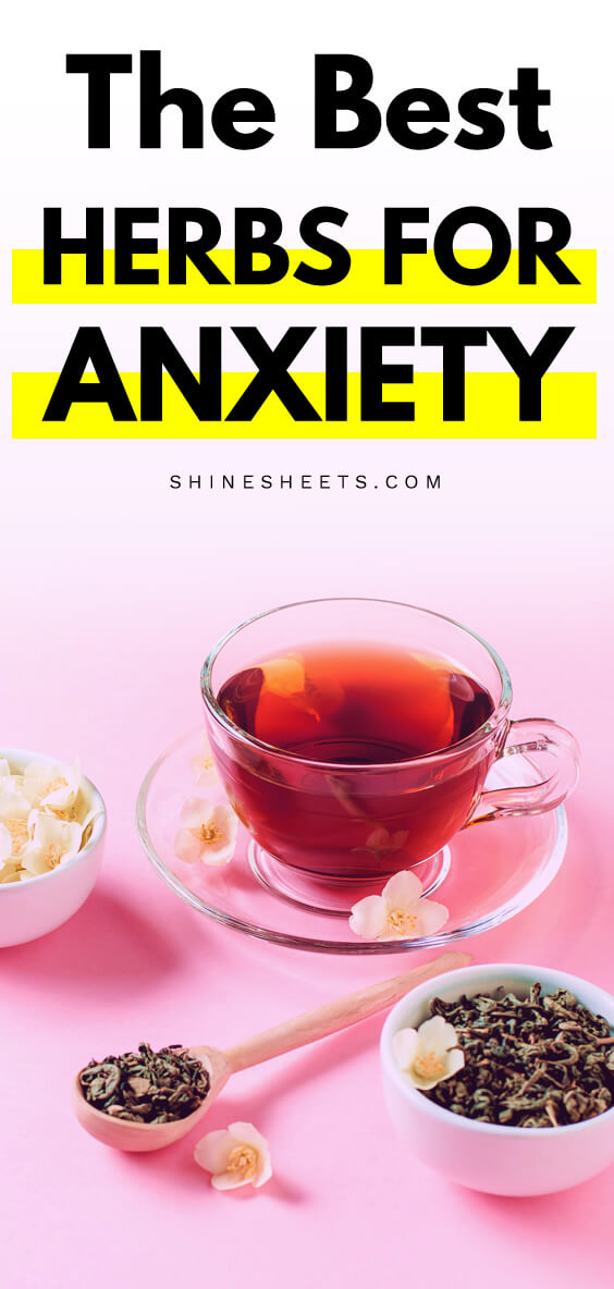 A cup of tea made from herbs for anxiety