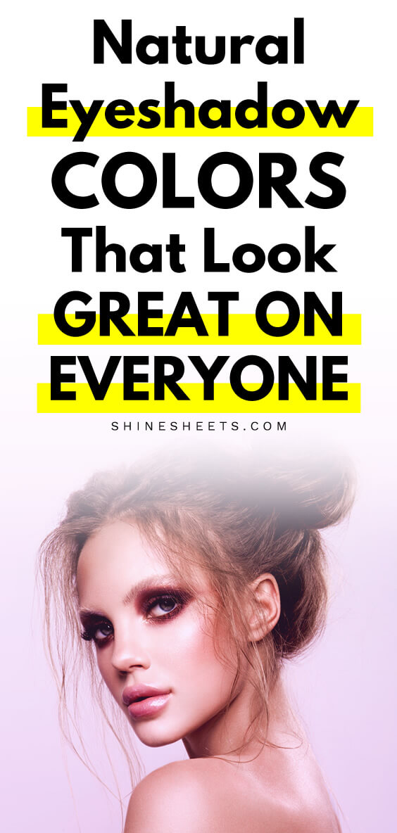 gorgeous model with neutral eyeshadow makeup