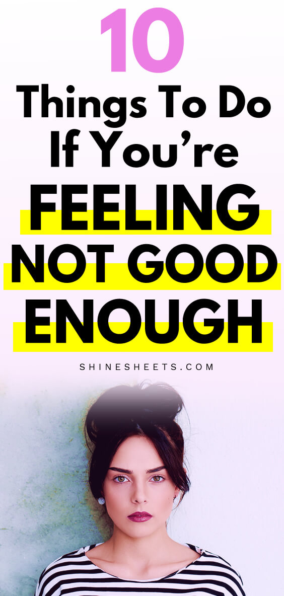 Brunette woman looks like she is feeling not good enough