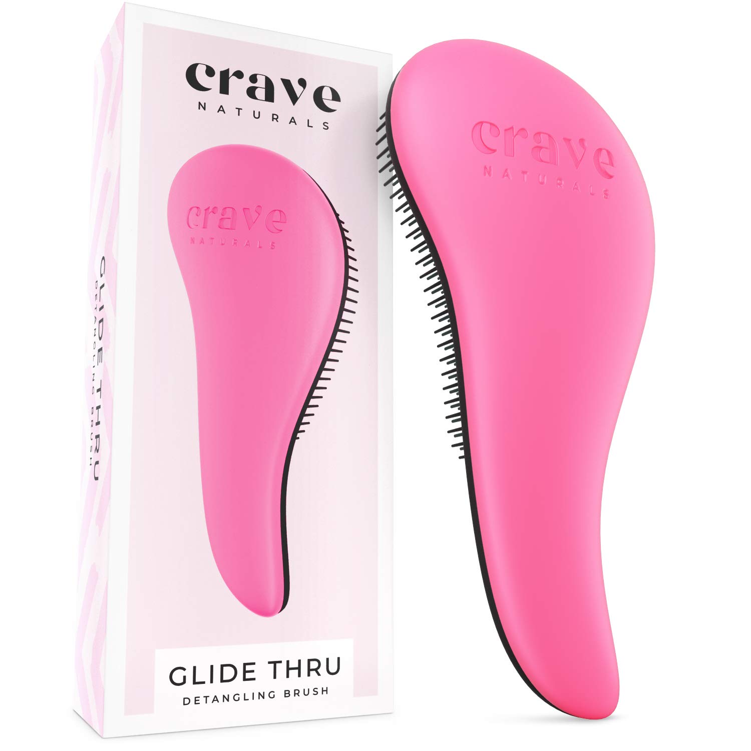 Pinl detangler brush by crave as one of the tips for healthy hair