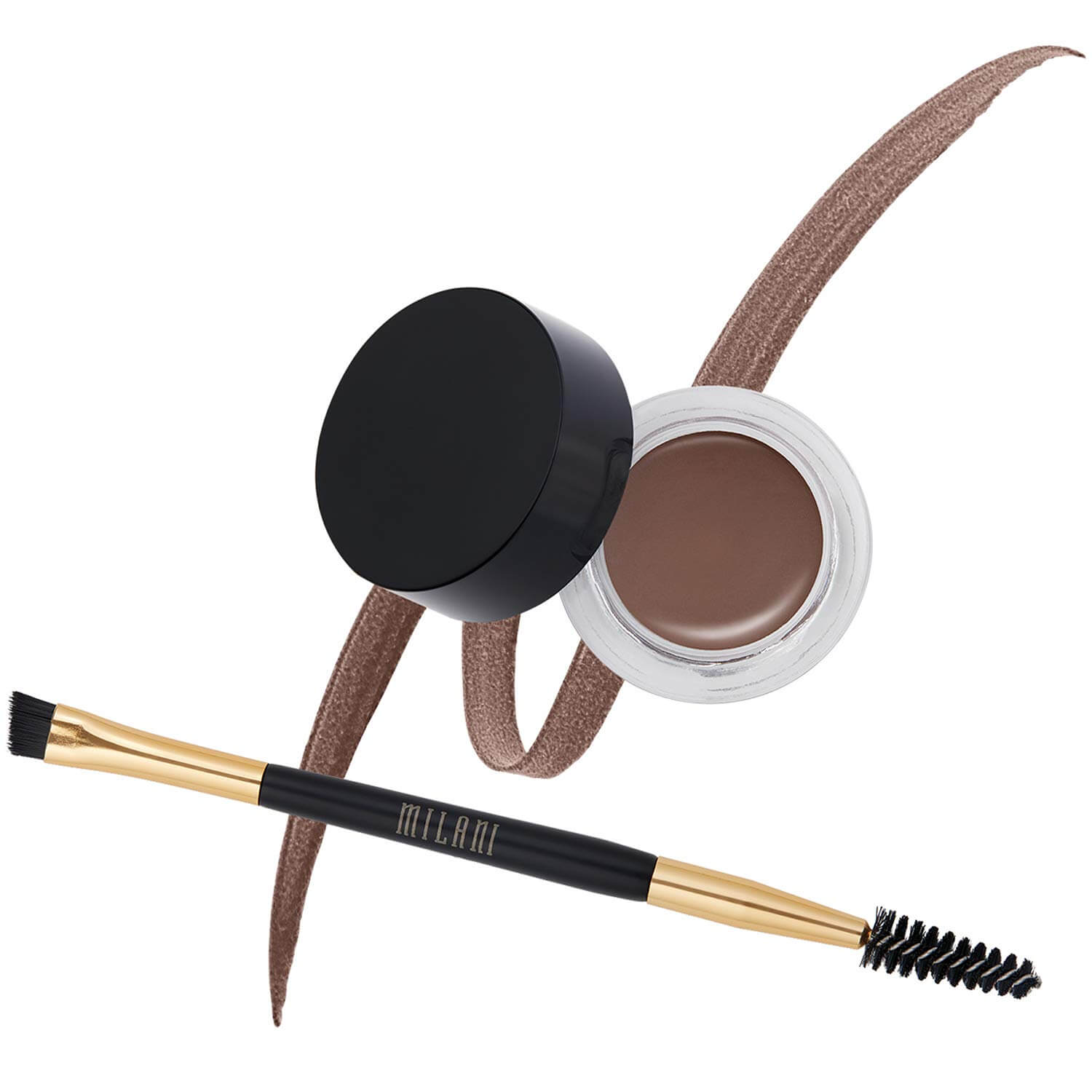 Dark brown eyebrow gel and brush kit by Milani