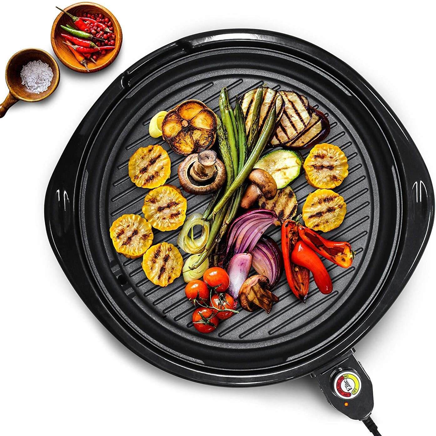 roasting veggies on electric grill as a way to make healthy food taste good
