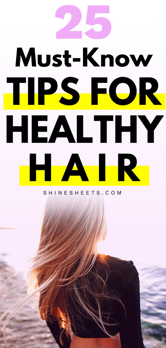 Blonde woman with long hair after using tips for healthy hair