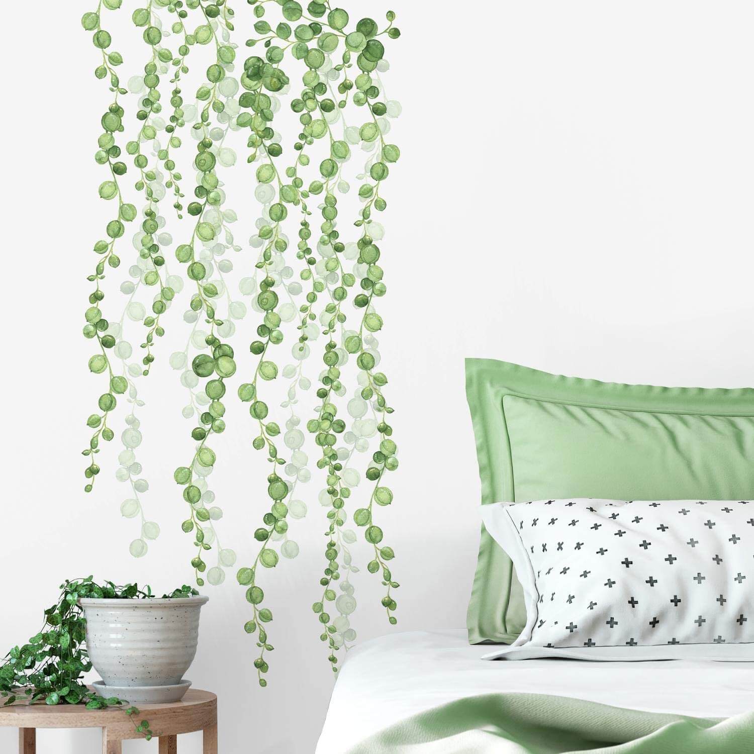 string of pearl vine vinyl decal