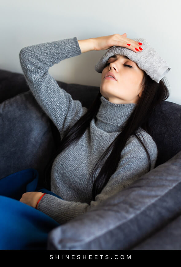 a woman who got sick thanks to her work overload