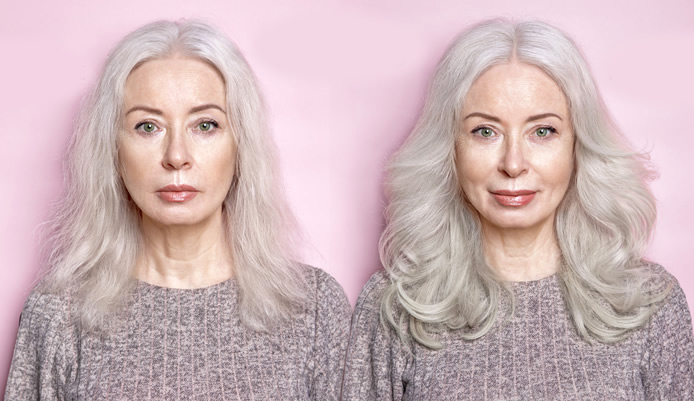 example of how fuller hair volume can enhance our look