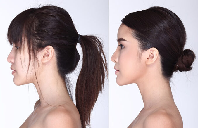 how different hair styling affects or profile