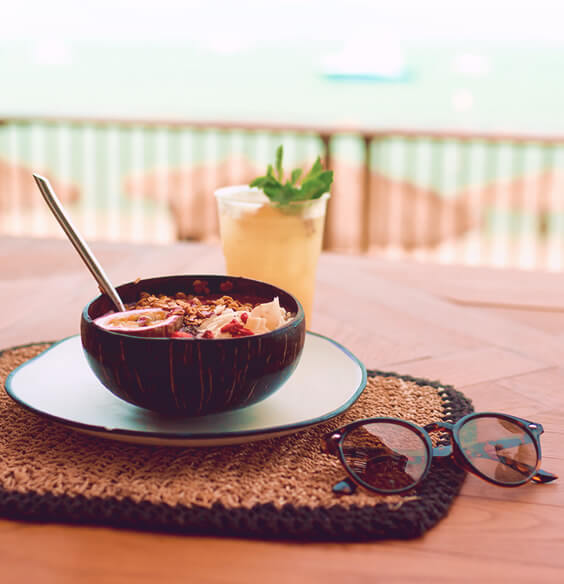 meal made from supperfoods and glasses on the table
