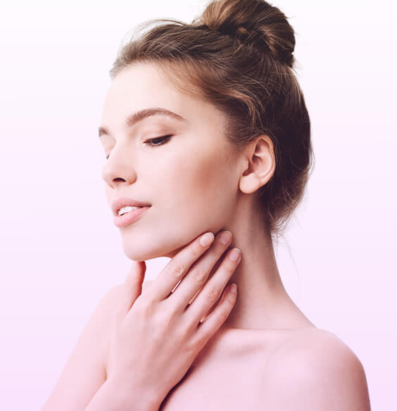 woman taking care of dry skin at home