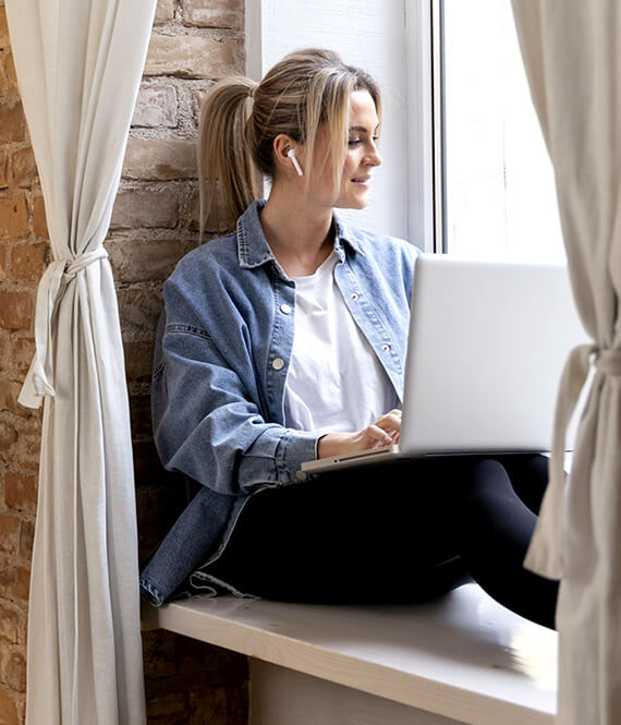 woman on a video call