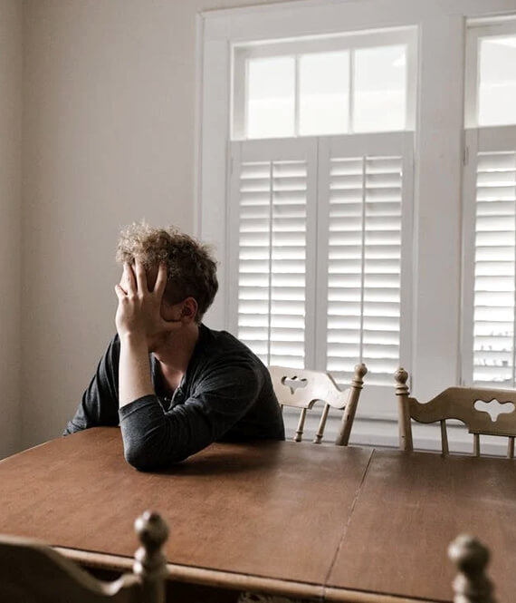 young man having mental health and addiction problems