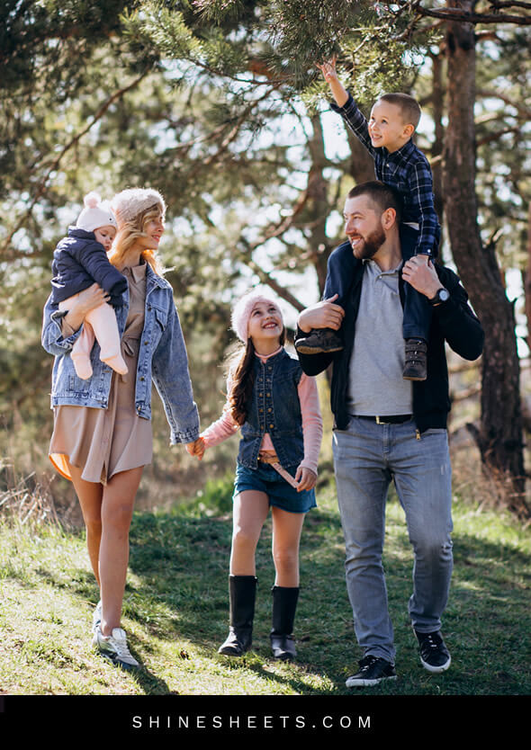 young people spending time with family in nature