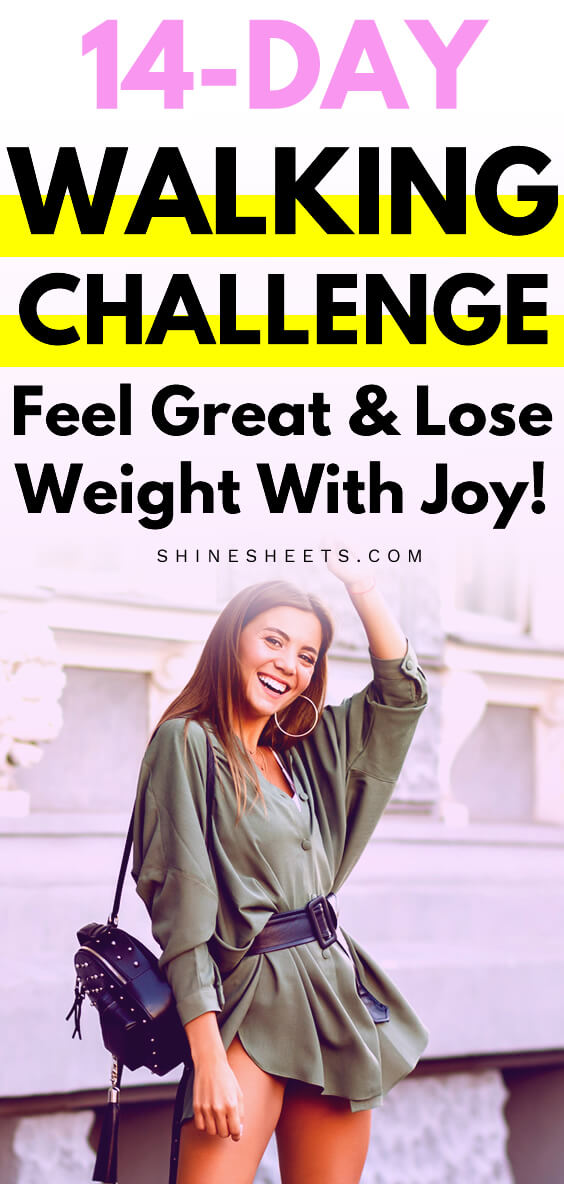 young woman looking happy after her walking challenge