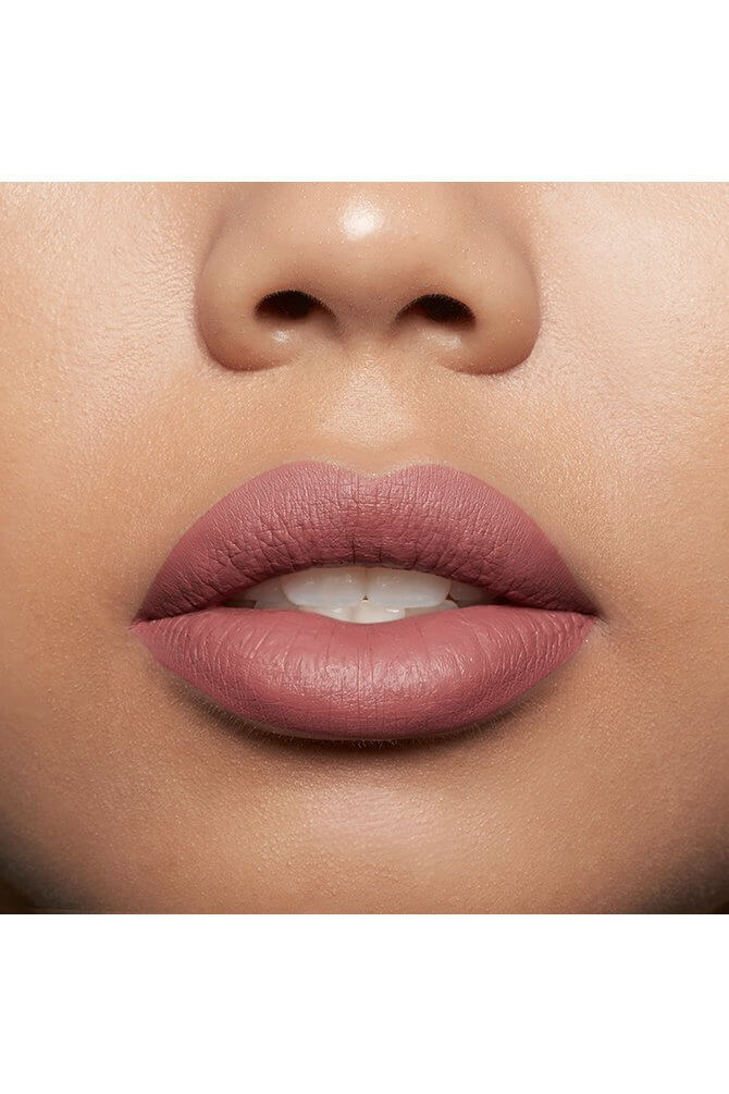 nude lipstick on lips