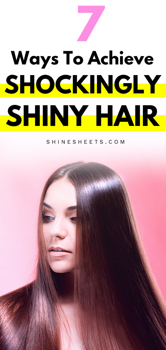 young girl with incredibly shiny hair