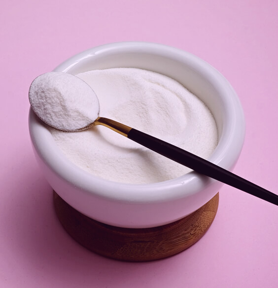 protein shake powder in a bowl