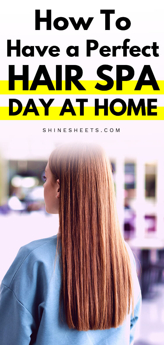 woman redhead hair after hair spa